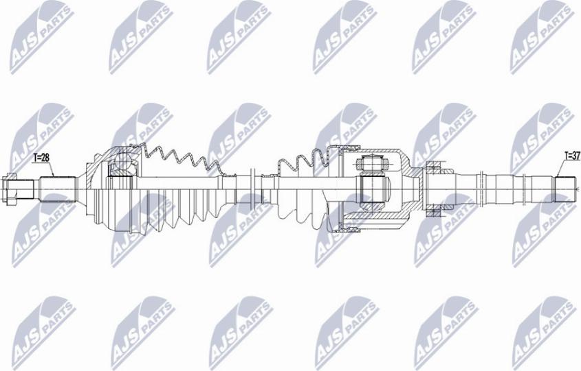 NTY NPW-PE-071 - Приводний вал autocars.com.ua