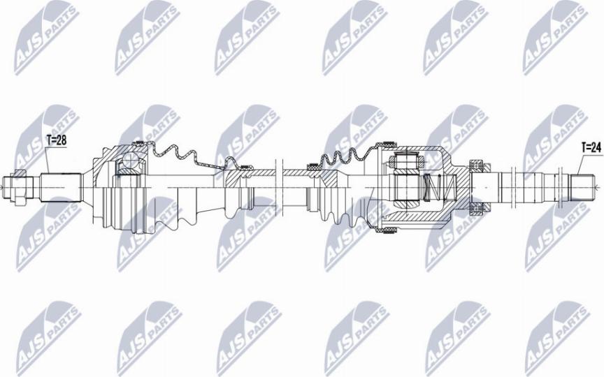 NTY NPW-PE-079 - Приводний вал autocars.com.ua