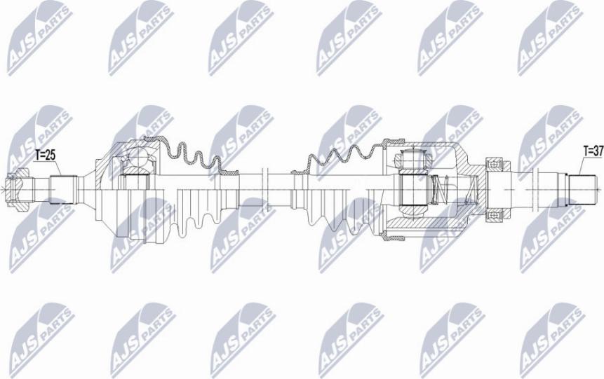 NTY NPW-PE-081 - Приводний вал autocars.com.ua