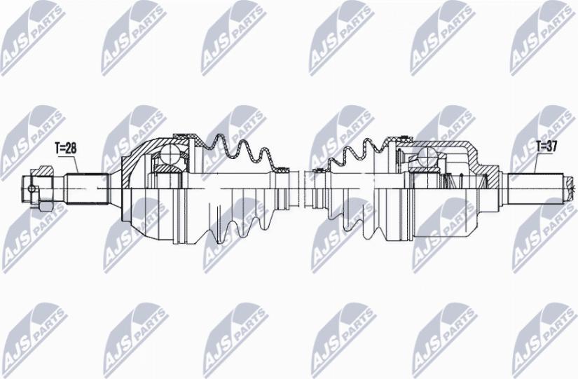 NTY NPW-PE-093 - Приводний вал autocars.com.ua