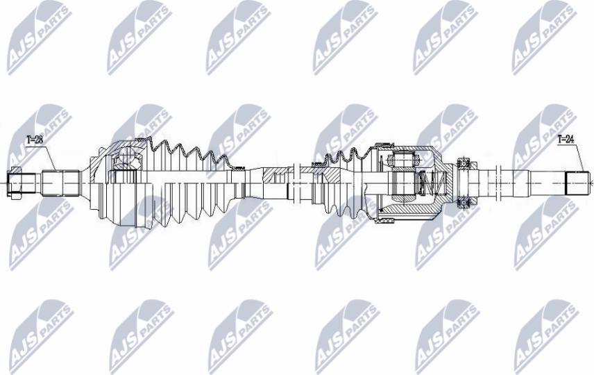 NTY NPW-PE-097 - Приводний вал autocars.com.ua