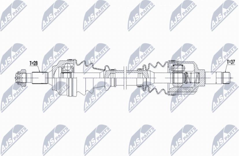 NTY NPW-PE-099 - Приводний вал autocars.com.ua