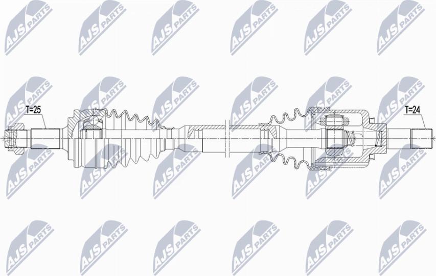 NTY NPW-PE-122 - Приводний вал autocars.com.ua