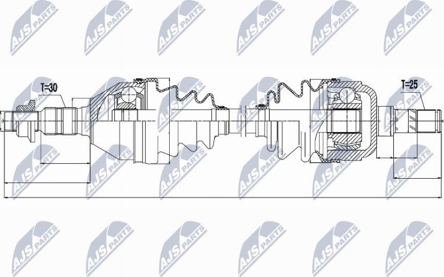 NTY NPW-PL-035 - Приводной вал avtokuzovplus.com.ua