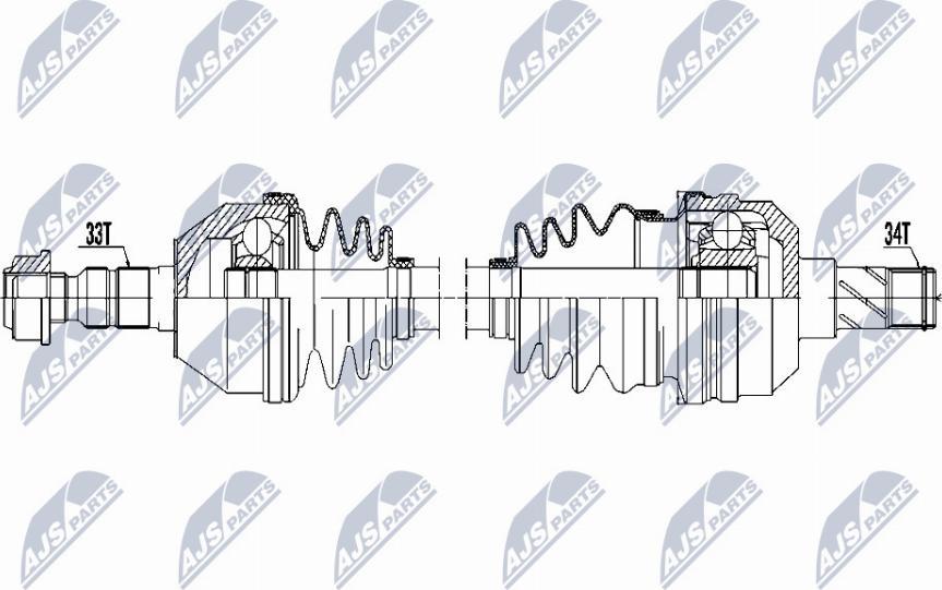 NTY NPW-PL-050 - Приводний вал autocars.com.ua