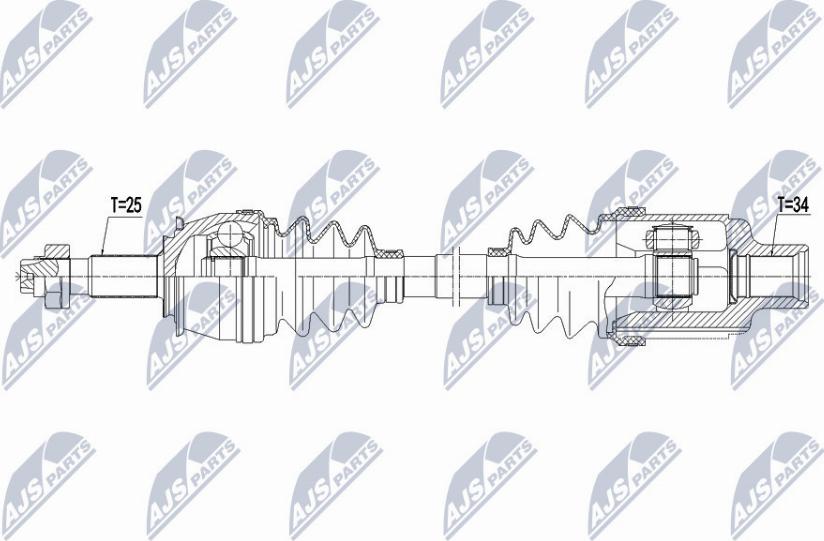 NTY NPW-PL-061 - Приводной вал avtokuzovplus.com.ua