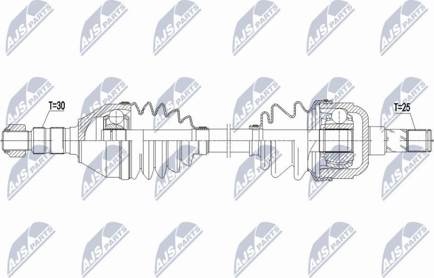 NTY NPW-PL-073 - Приводний вал autocars.com.ua