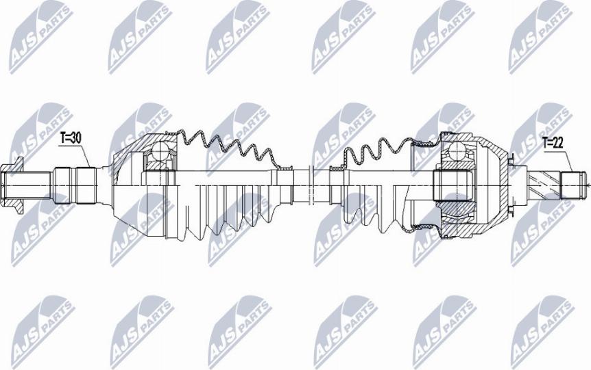 NTY NPW-PL-081 - Приводний вал autocars.com.ua