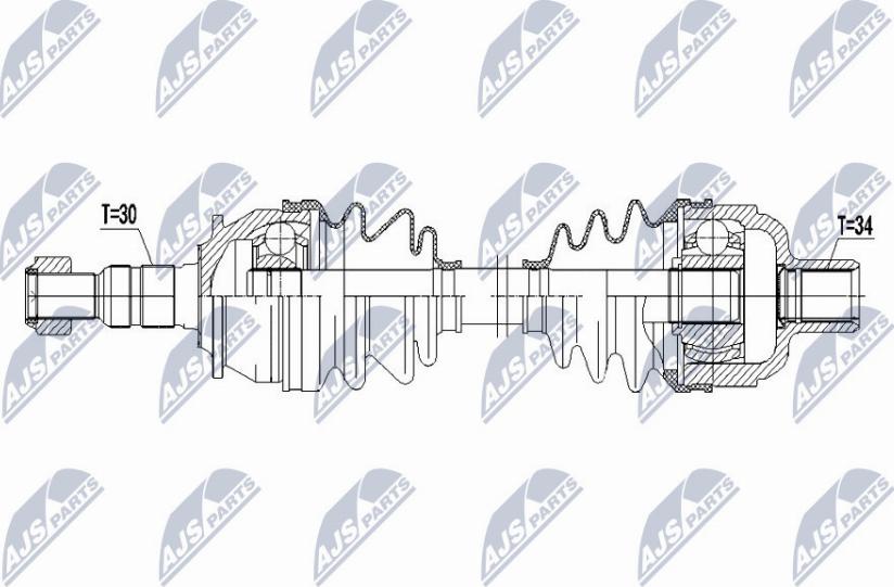 NTY NPW-PL-083 - Приводний вал autocars.com.ua