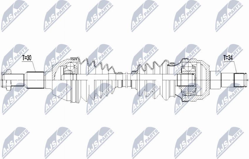 NTY NPW-PL-087 - Приводний вал autocars.com.ua