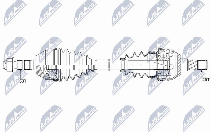 NTY NPW-PL-091 - Приводний вал autocars.com.ua