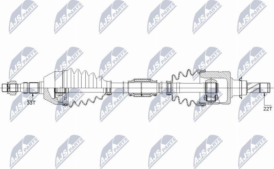 NTY NPW-PL-093 - Приводний вал autocars.com.ua