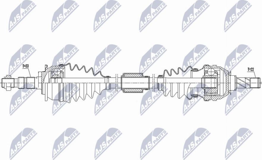 NTY NPW-PL-105 - Приводний вал autocars.com.ua