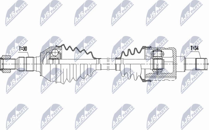 NTY NPW-PL-109 - Приводний вал autocars.com.ua