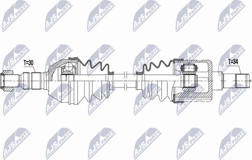 NTY NPW-PL-113 - Приводний вал autocars.com.ua