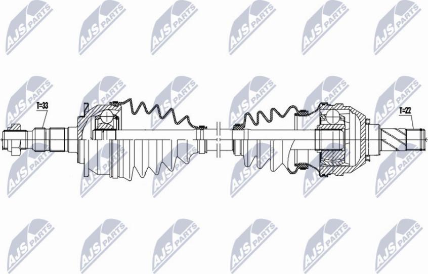 NTY NPW-PL-121 - Приводной вал avtokuzovplus.com.ua