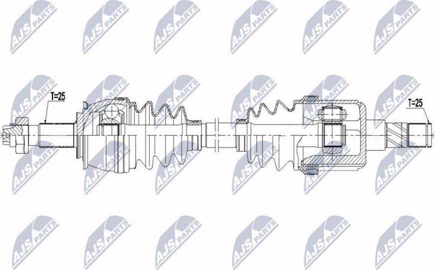 NTY NPW-PL-127 - Приводний вал autocars.com.ua