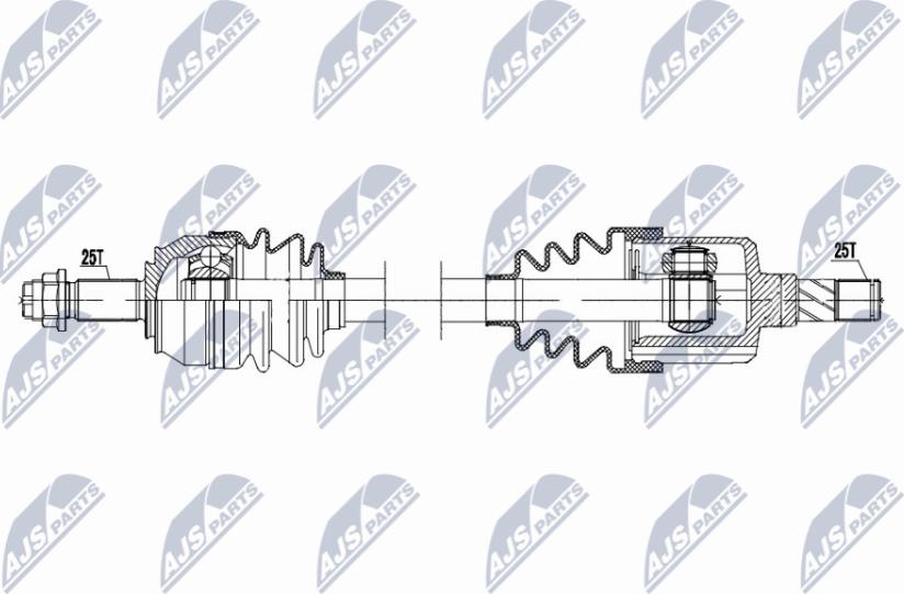 NTY NPW-PL-133 - Приводний вал autocars.com.ua