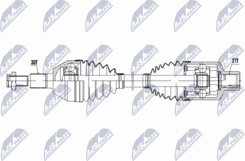 NTY NPW-PL-144 - Приводний вал autocars.com.ua