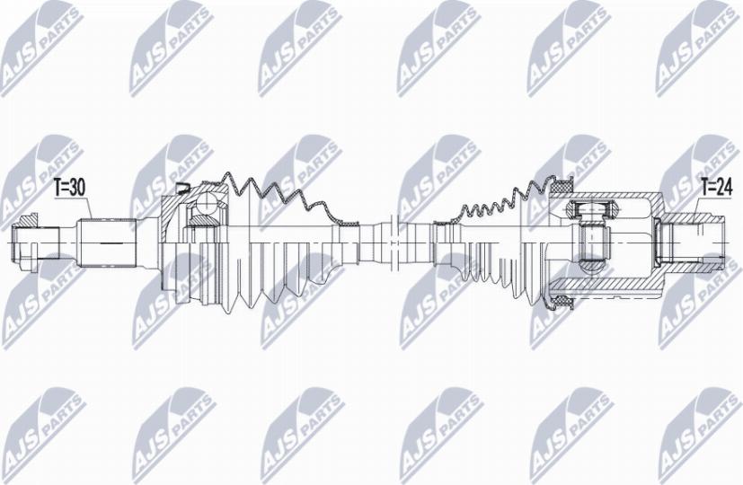 NTY NPW-PS-007 - Приводний вал autocars.com.ua