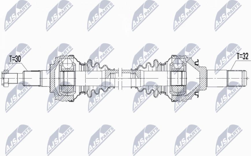 NTY NPW-PS-008 - Приводний вал autocars.com.ua