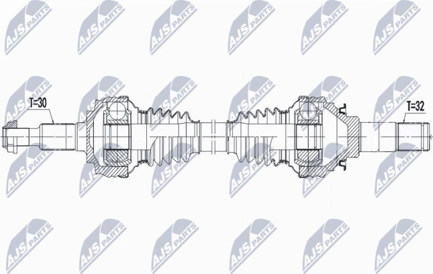 NTY NPW-PS-009 - Приводний вал autocars.com.ua