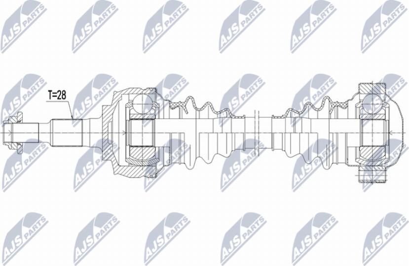 NTY NPW-PS-017 - Приводний вал autocars.com.ua