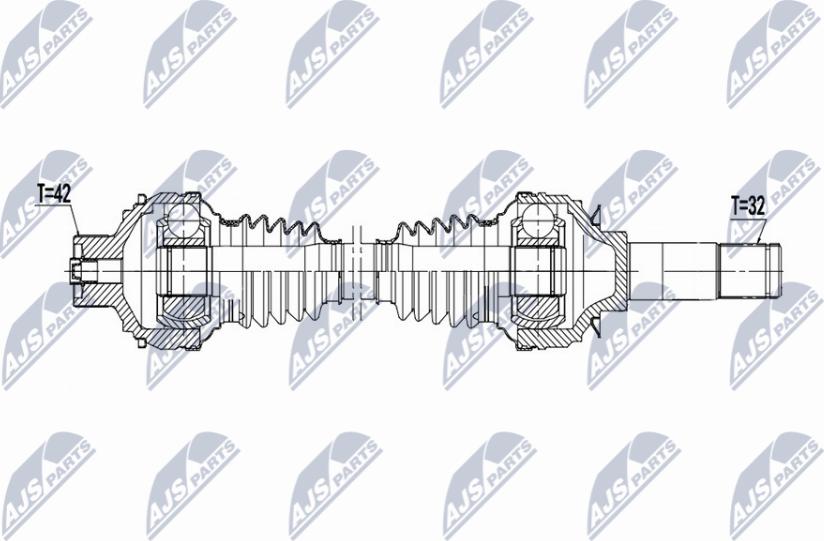 NTY NPW-PS-022 - Приводний вал autocars.com.ua