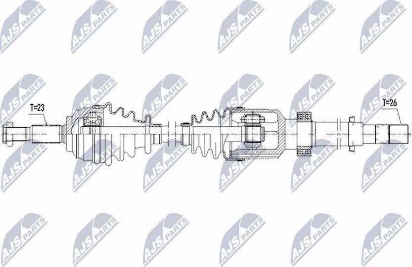 NTY NPW-RE-067 - Приводний вал autocars.com.ua