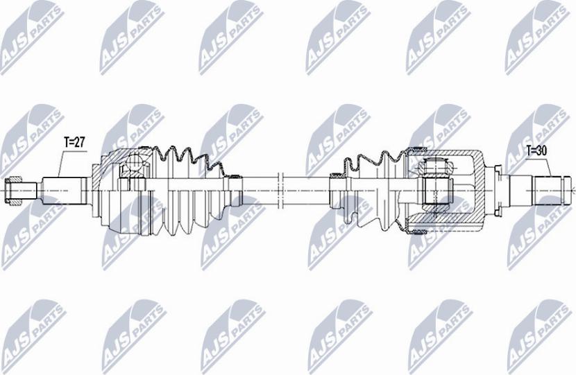 NTY NPW-RE-077 - Приводний вал autocars.com.ua