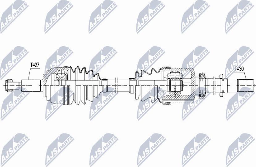 NTY NPW-RE-079 - Приводний вал autocars.com.ua