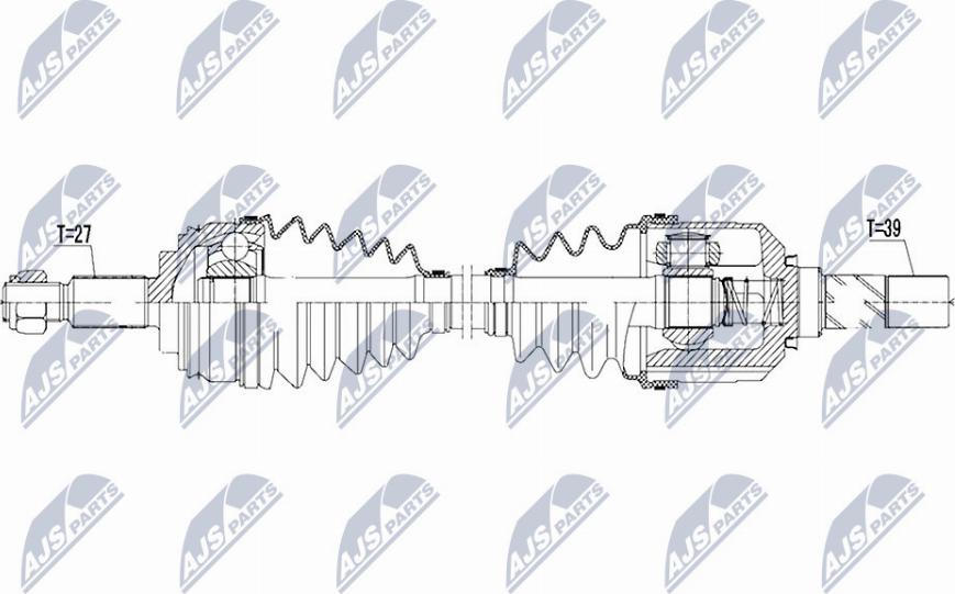 NTY NPW-RE-083 - Приводний вал autocars.com.ua