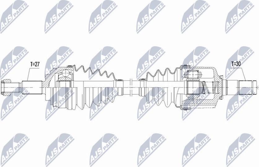 NTY NPW-RE-091 - Приводной вал avtokuzovplus.com.ua