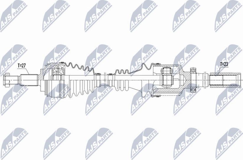 NTY NPW-RE-107 - Приводний вал autocars.com.ua