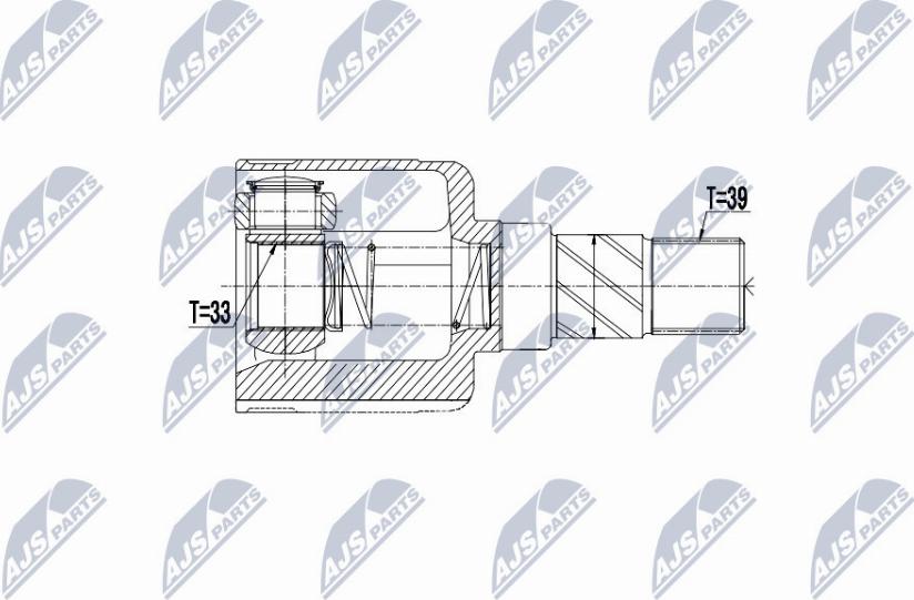 NTY NPW-RE-115 - Шарнирный комплект, ШРУС, приводной вал avtokuzovplus.com.ua