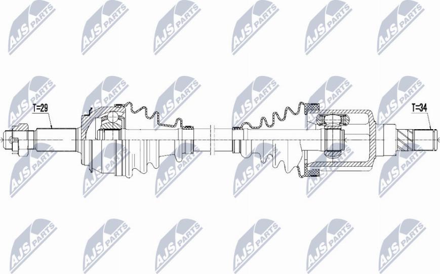 NTY NPW-RE-124 - Приводний вал autocars.com.ua