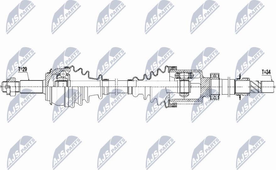 NTY NPW-RE-126 - Приводний вал autocars.com.ua