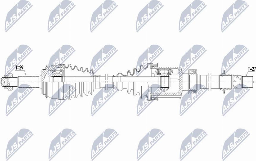 NTY NPW-RE-128 - Приводний вал autocars.com.ua