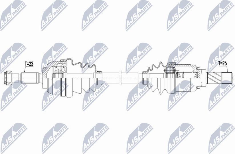 NTY NPW-RE-138 - Приводний вал autocars.com.ua