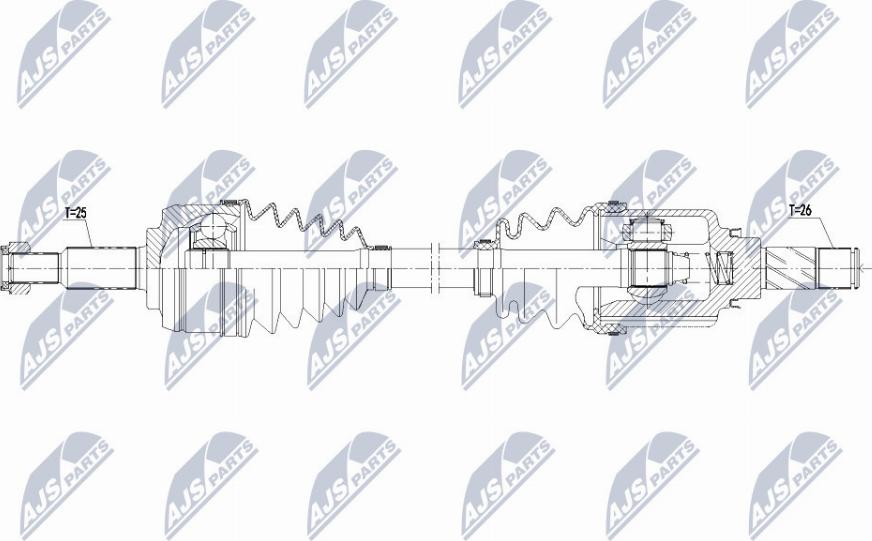 NTY NPW-RE-142 - Приводний вал autocars.com.ua