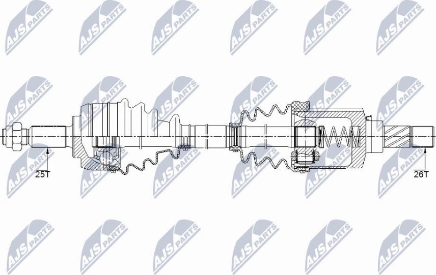 NTY NPW-RE-147 - Приводной вал avtokuzovplus.com.ua