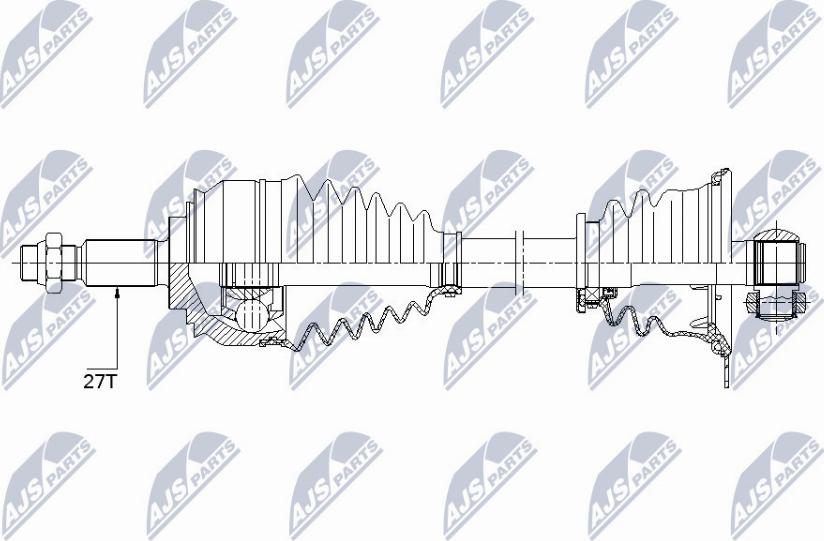 NTY NPW-RE-153 - Приводний вал autocars.com.ua