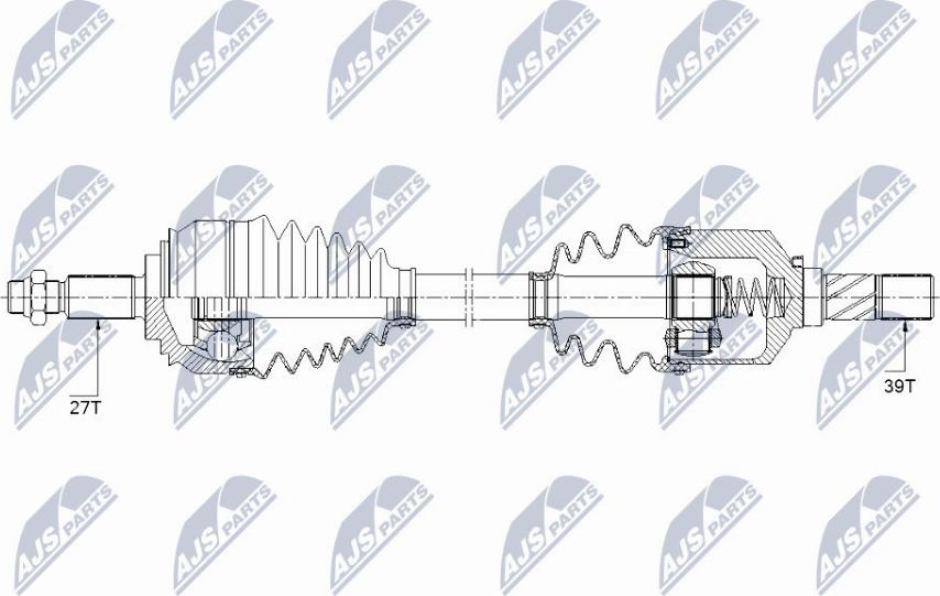 NTY NPW-RE-154 - Приводний вал autocars.com.ua