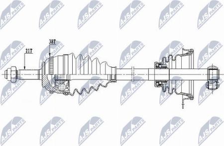 NTY NPW-RE-157 - Приводной вал avtokuzovplus.com.ua