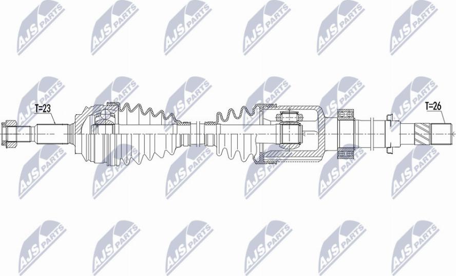 NTY NPW-RE-158 - Приводной вал avtokuzovplus.com.ua