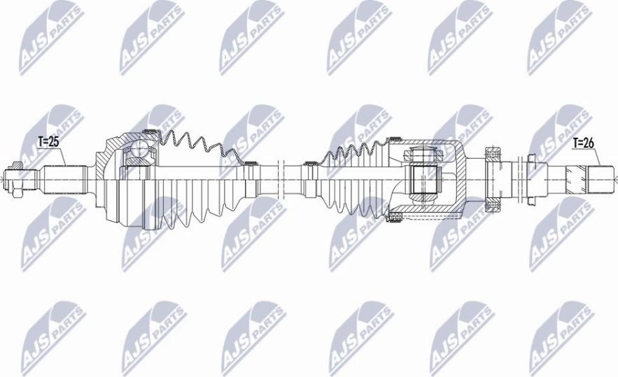 NTY NPW-RE-159 - Приводний вал autocars.com.ua