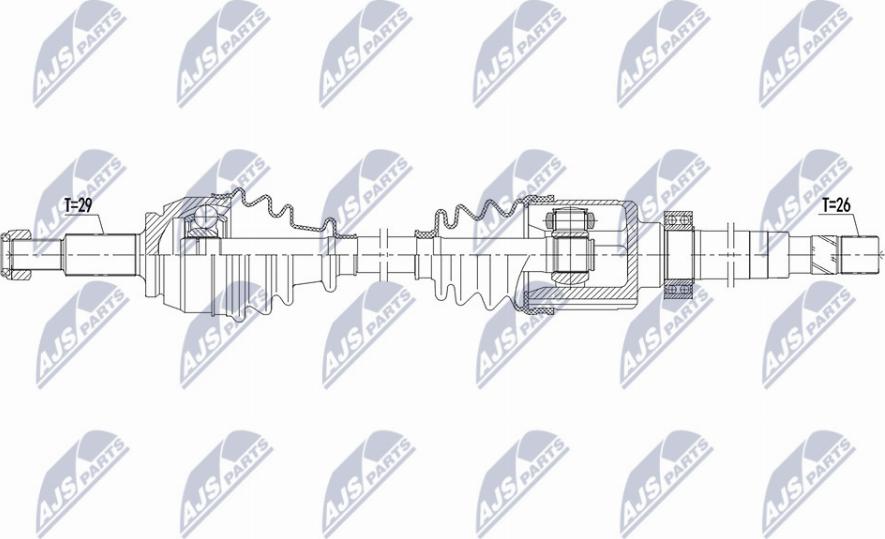 NTY NPW-RE-160 - Приводний вал autocars.com.ua