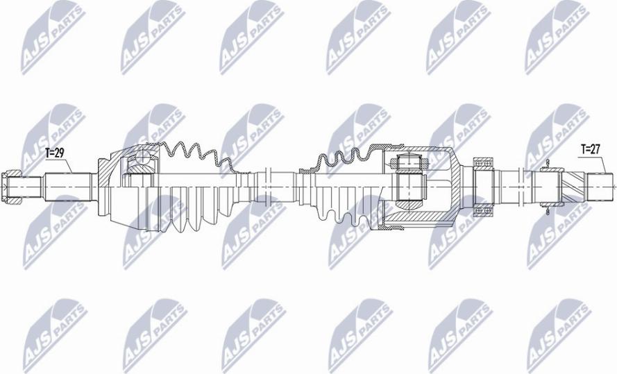 NTY NPW-RE-162 - Приводной вал avtokuzovplus.com.ua