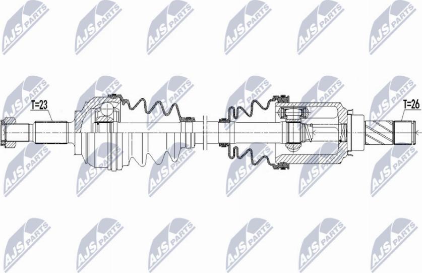 NTY NPW-RE-172 - Приводний вал autocars.com.ua