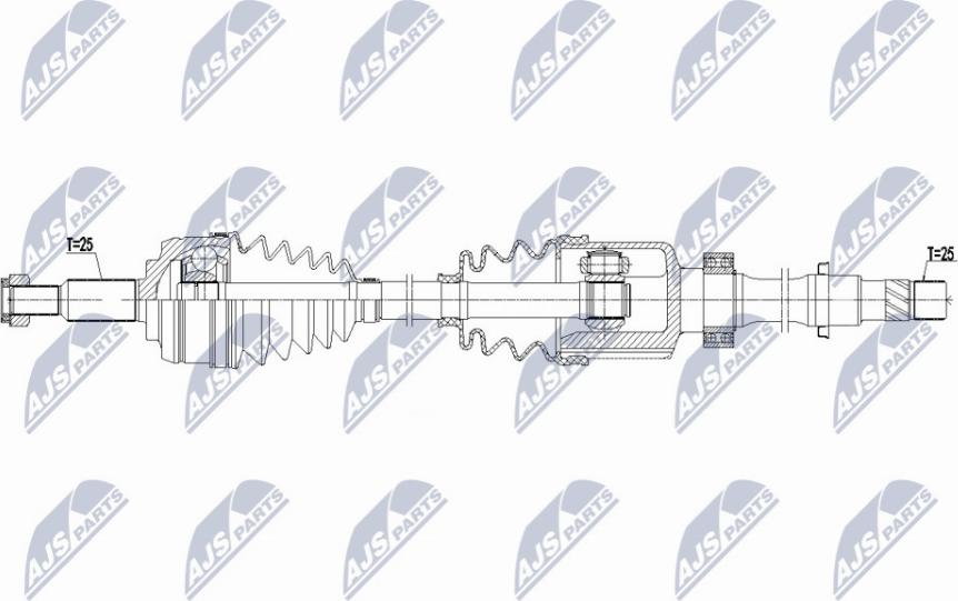 NTY NPW-RE-179 - Приводной вал avtokuzovplus.com.ua